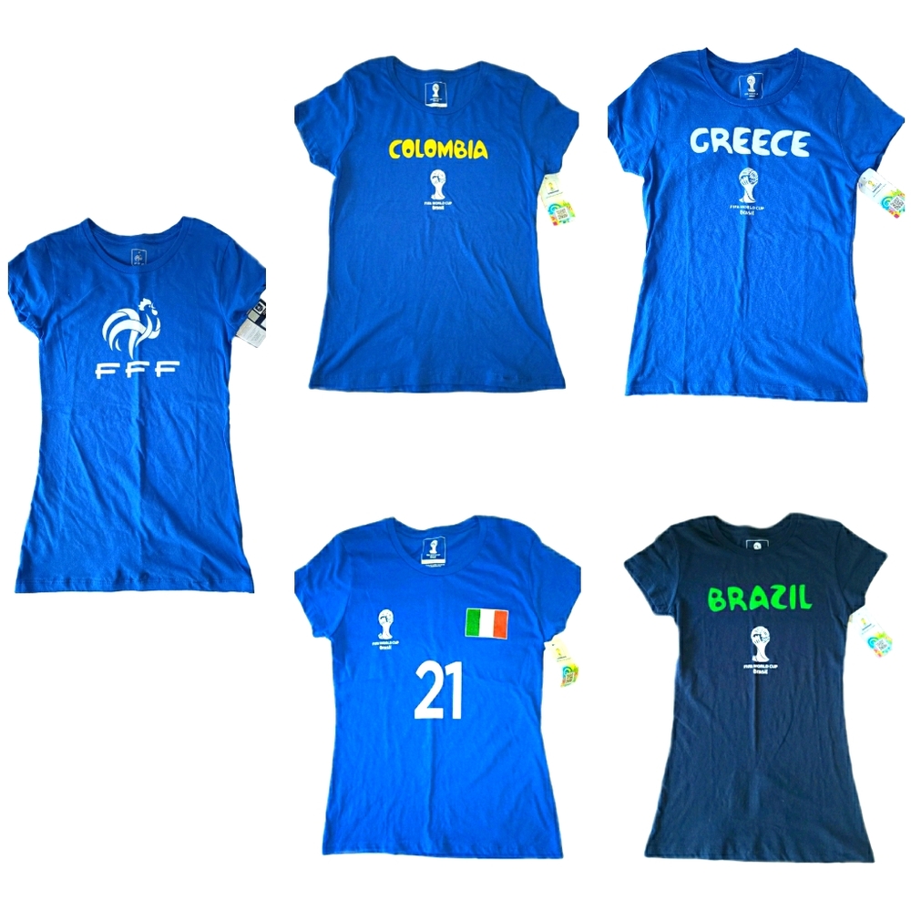 LOT of 5 World Cup Shirts Women Size S